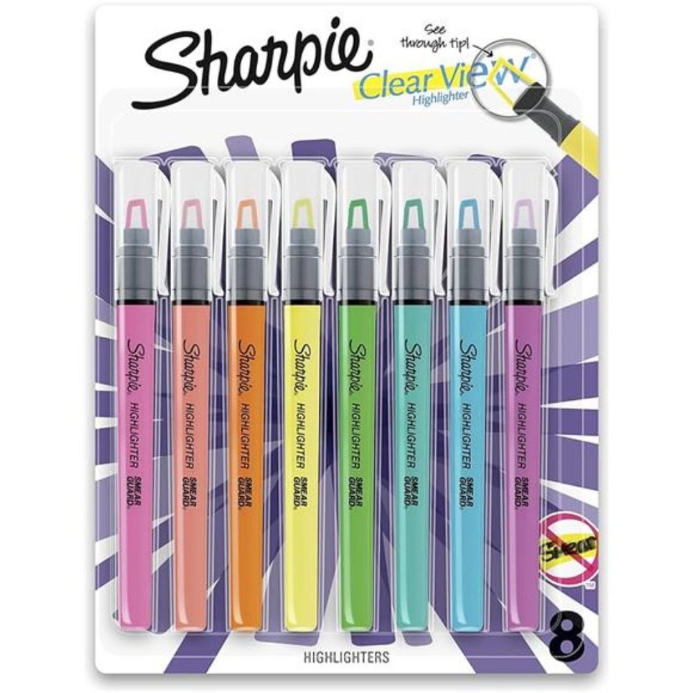 Highlighter,Clear View Highlighter with See-Through Chisel Tip,Stick Highlighter